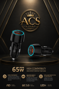 BRANDED CAR CHARGER WITH CABLE